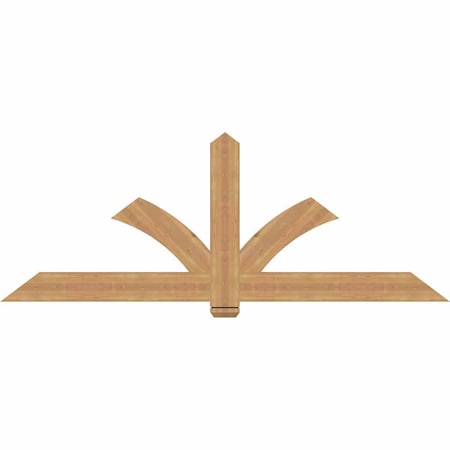 Ekena Millwork Redmond Smooth Timber Gable Bracket, Western Red Cedar, 84"W x 31"H x 1 1/2"D x 5 1/2"F, 9/12 Pitch GBW084X31X0206RED00SWR